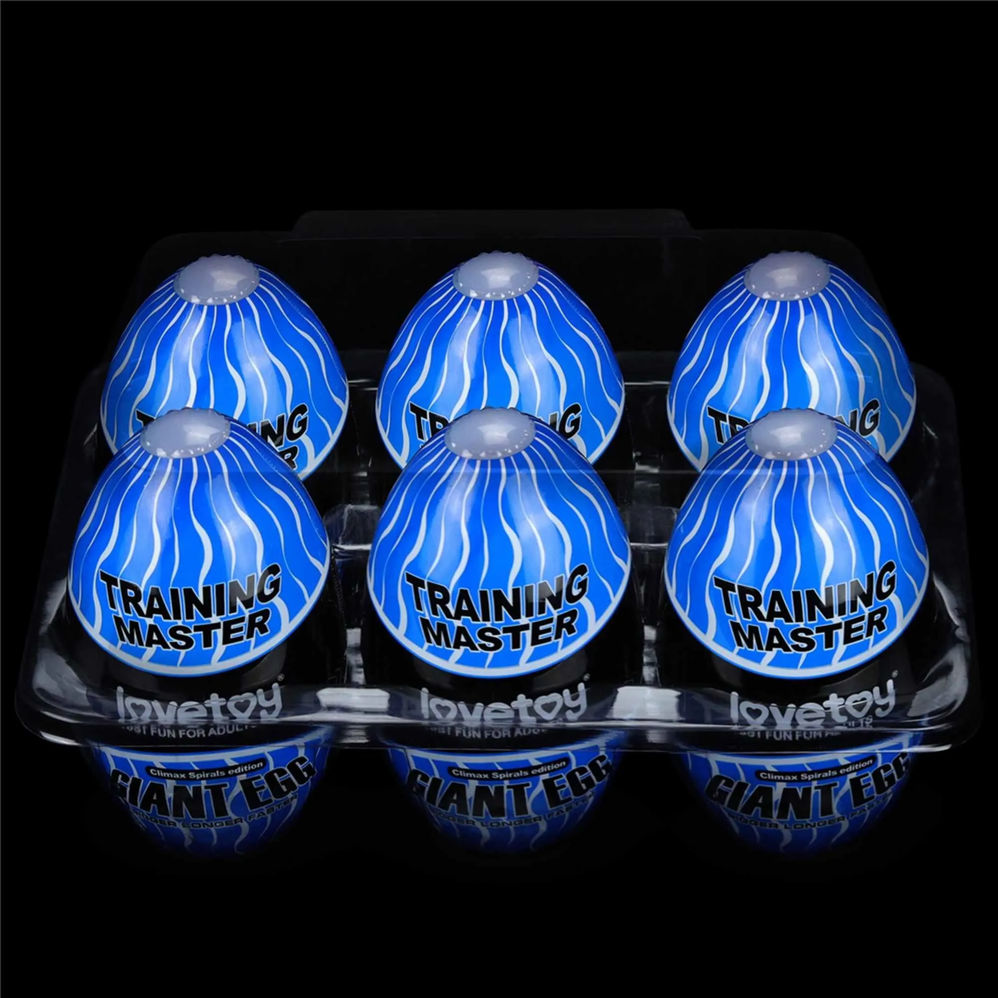 Мастурбатор яйце LoveToy Giant Egg Grind Spirals Edition (прозорий)