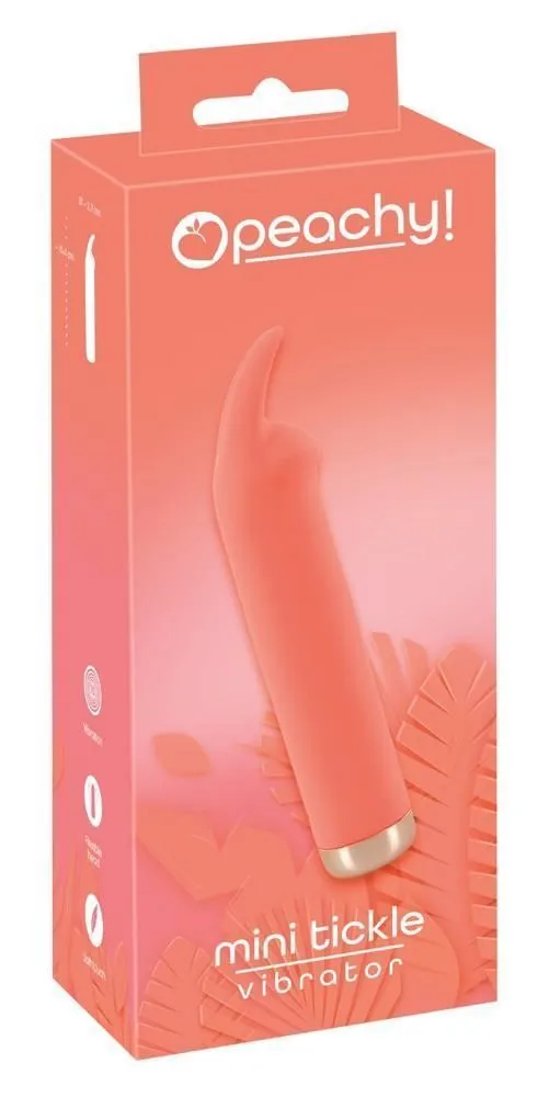 Вібратор для клітора Peachy Mini Tickle Bunny, 15,4 см (помаранчевий)