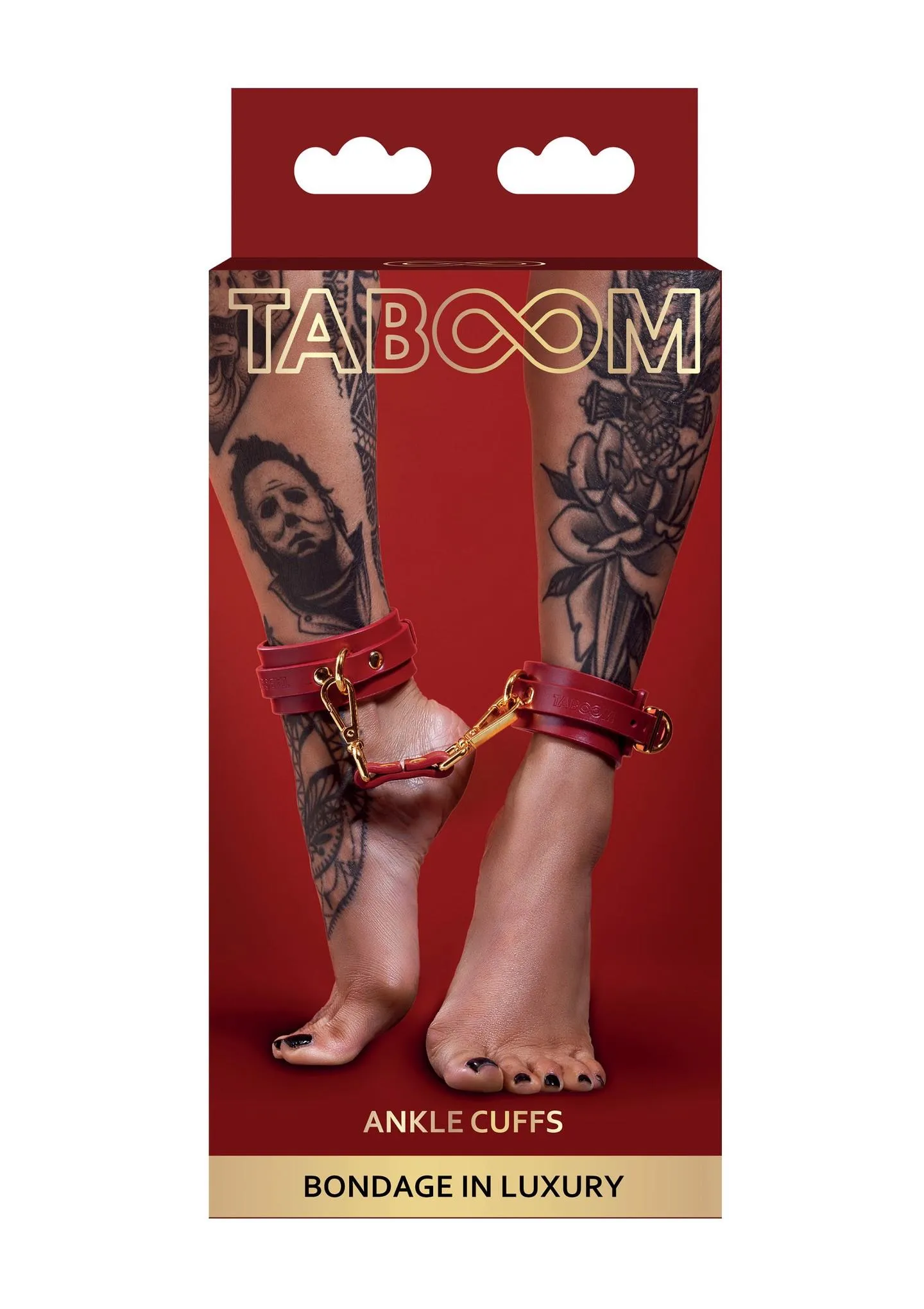 Taboom Ankle Cuffs - Kajdanki na nogi, Czerwony, 35, 5 cm
