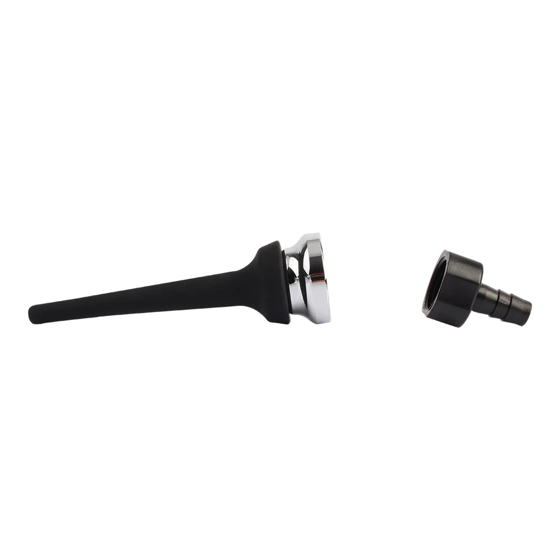 Black Mont Tapered Enema Attachment - Prysznik analny, Czarny, 11.2 cm