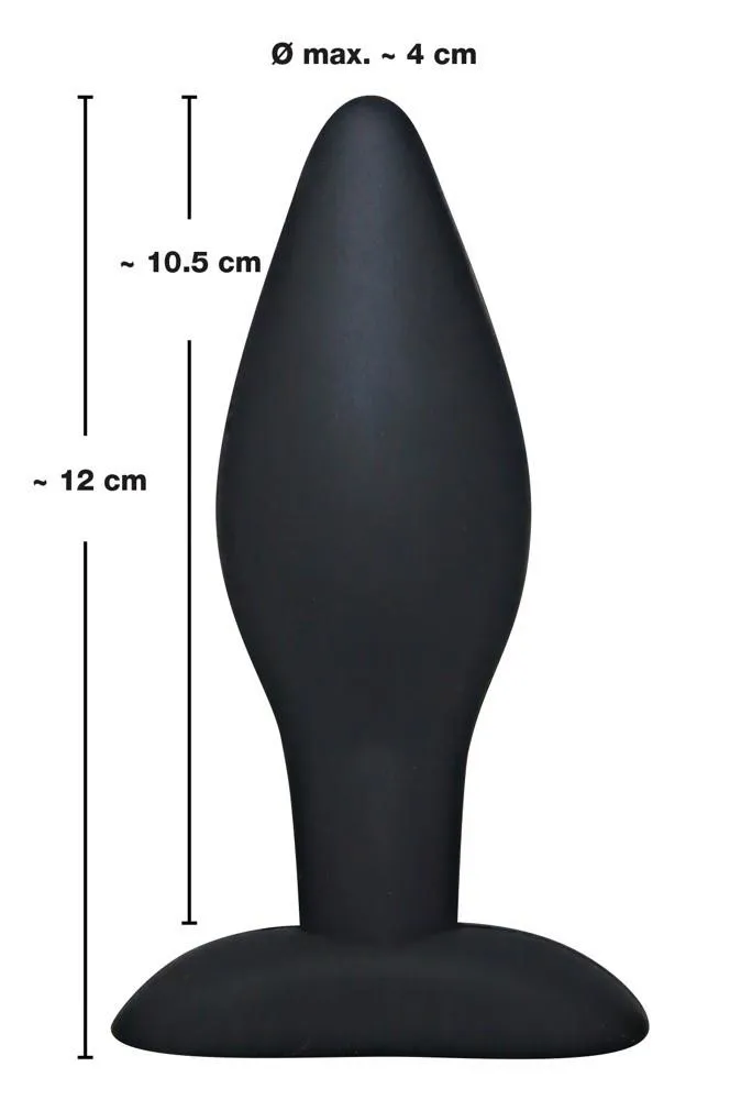 Анальная пробка Black Velvets Large, 12 см (черный)