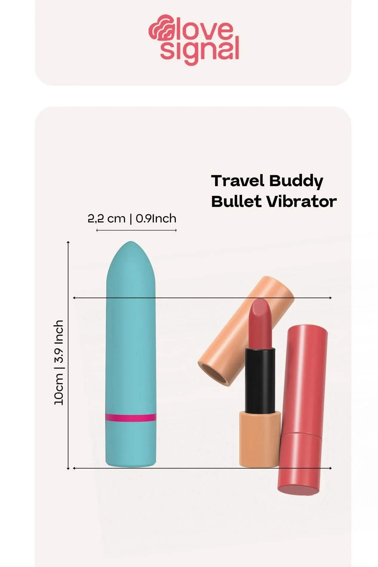 Мини-вибратор Dream Toys Travel Buddy, 10 см (бирюзовый)
