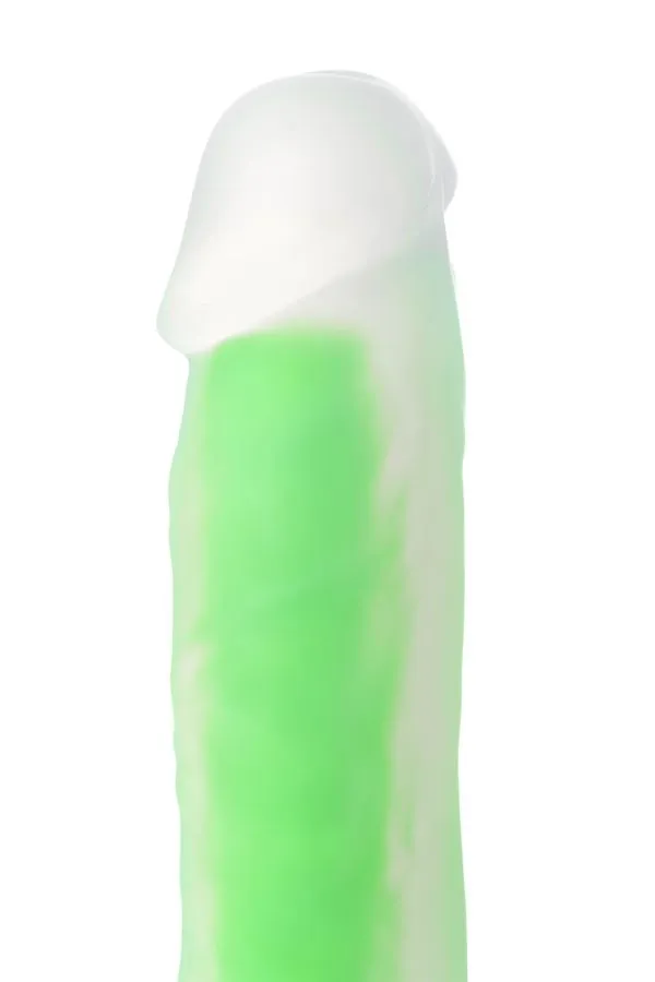 Toyfa Clark Glow - Dildo, Zielony, 22 cm