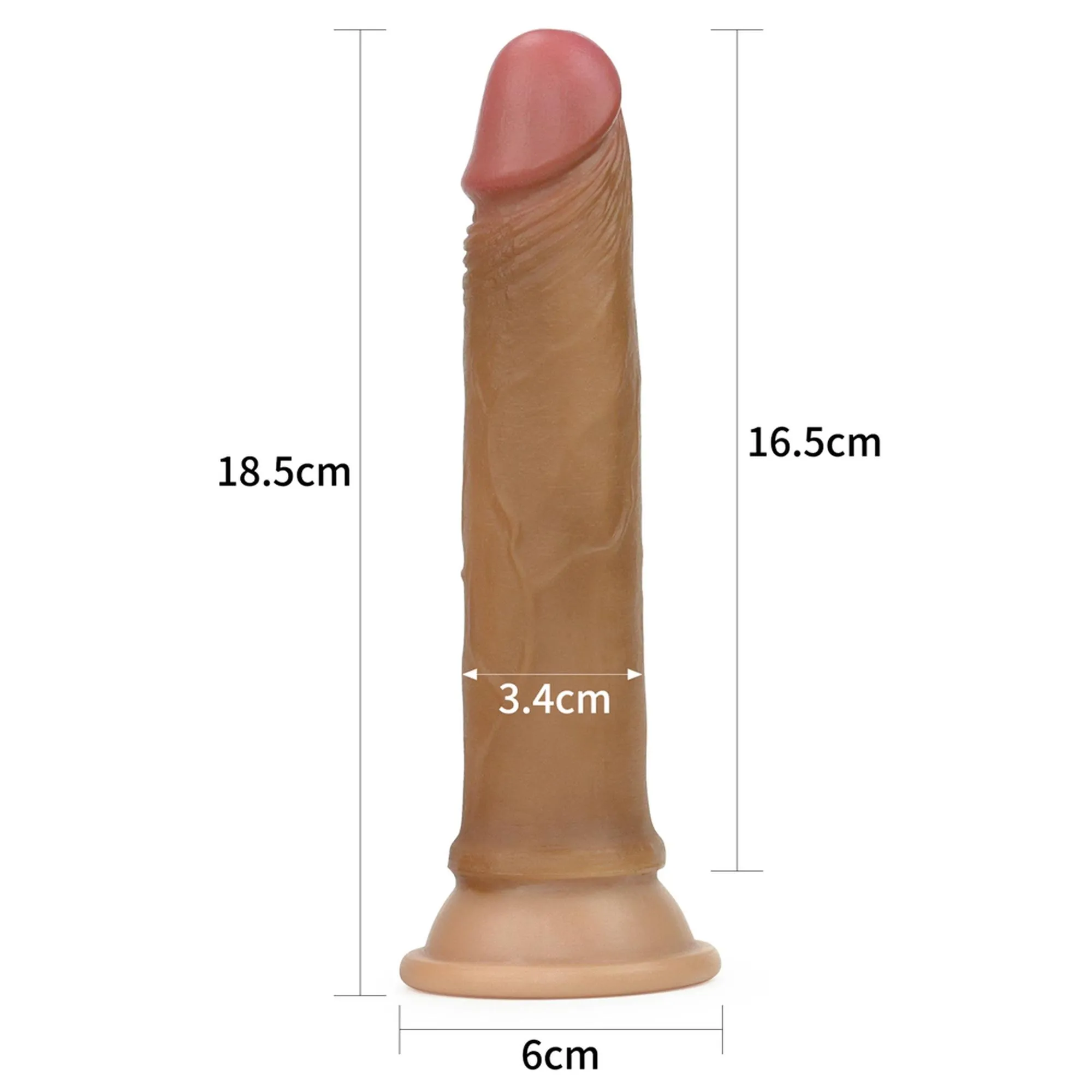 Фаллоимитатор LoveToy Nature Cock, 18,5 см (телесный)