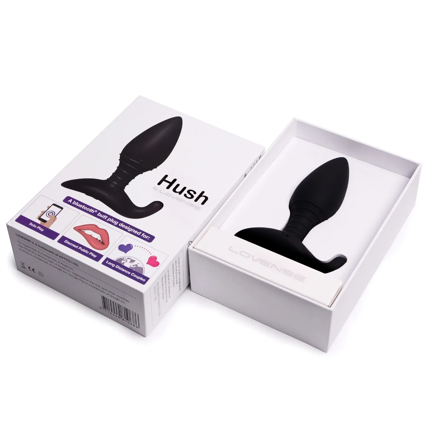 Korek analny Lovense Hush, 12,1 cm (czarny)