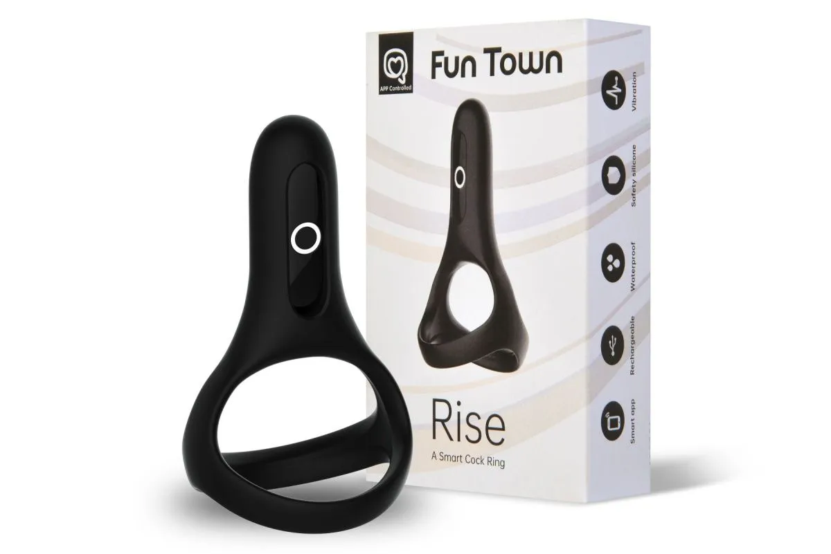 Кільце ерекційне Magic Motion Fun Town Rise, 9 см (чорний)