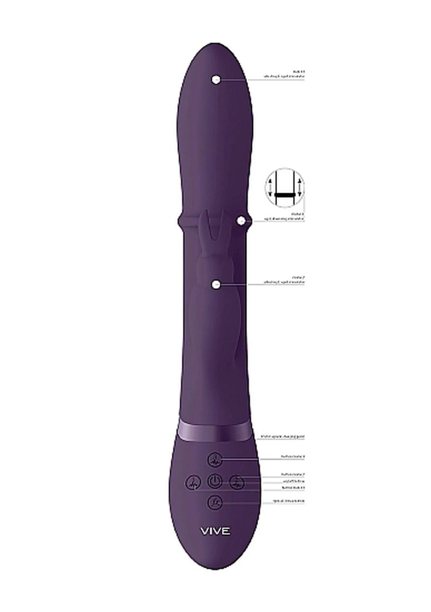 Вібратор-кролик ShotsToys Halo, 24.5 см (фіолетовий)