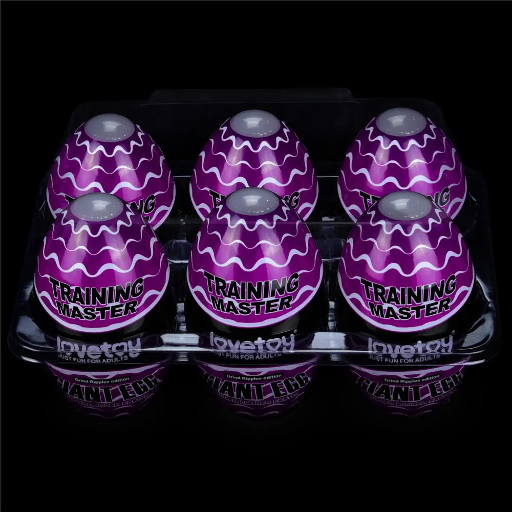 Мастурбатор яйцо LoveToy Giant Egg Grind Ripples Edition (прозрачный)