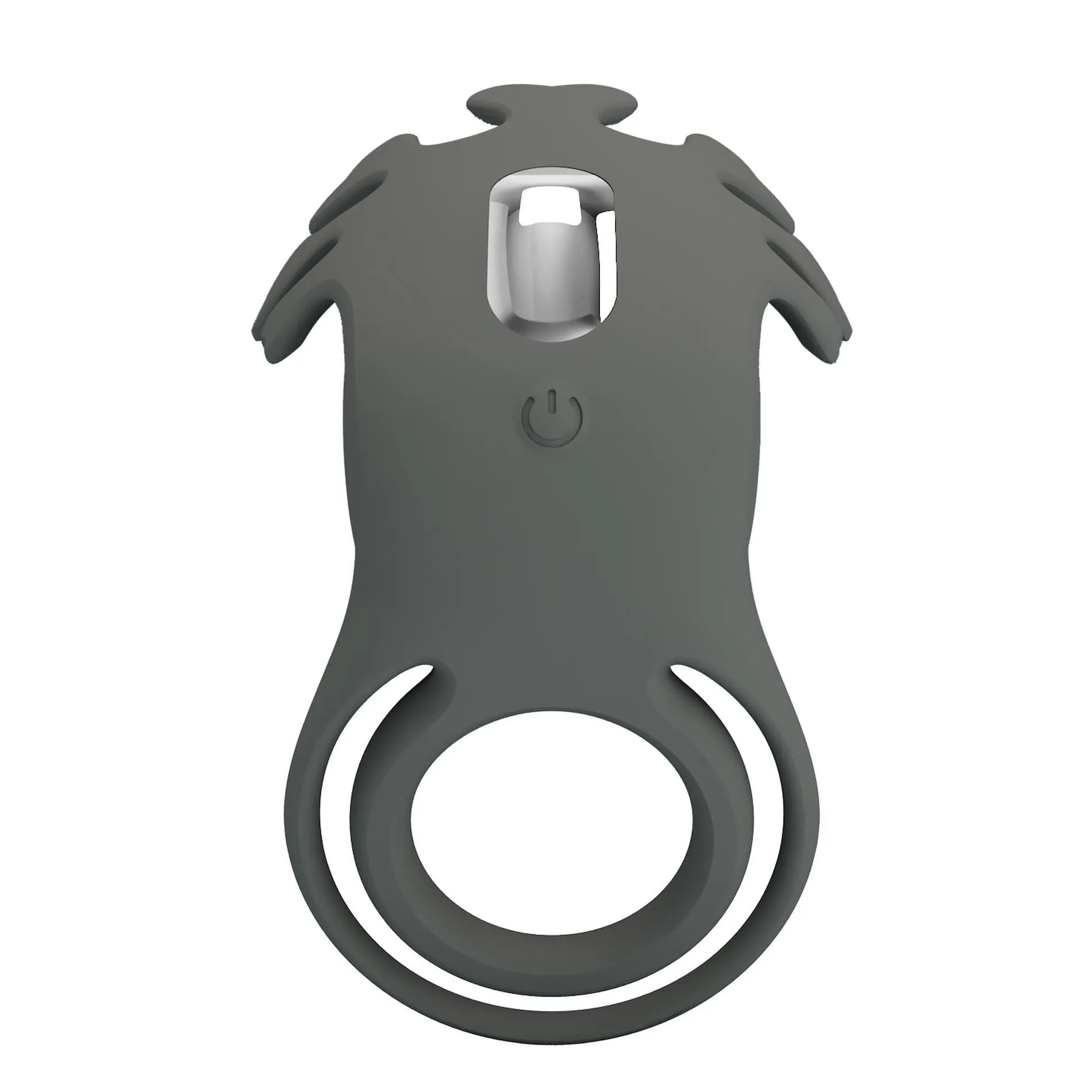 Ерекційне кільце Pretty Love Vibrant Penis Ring Ruben, 8.5 см (сірий)