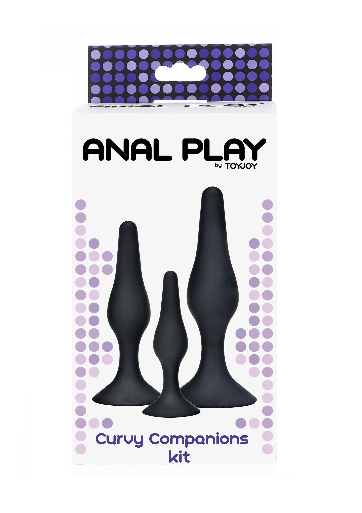 Набор анальных пробок TOYJOY Curvy Companions Kit, 3 шт (черный)