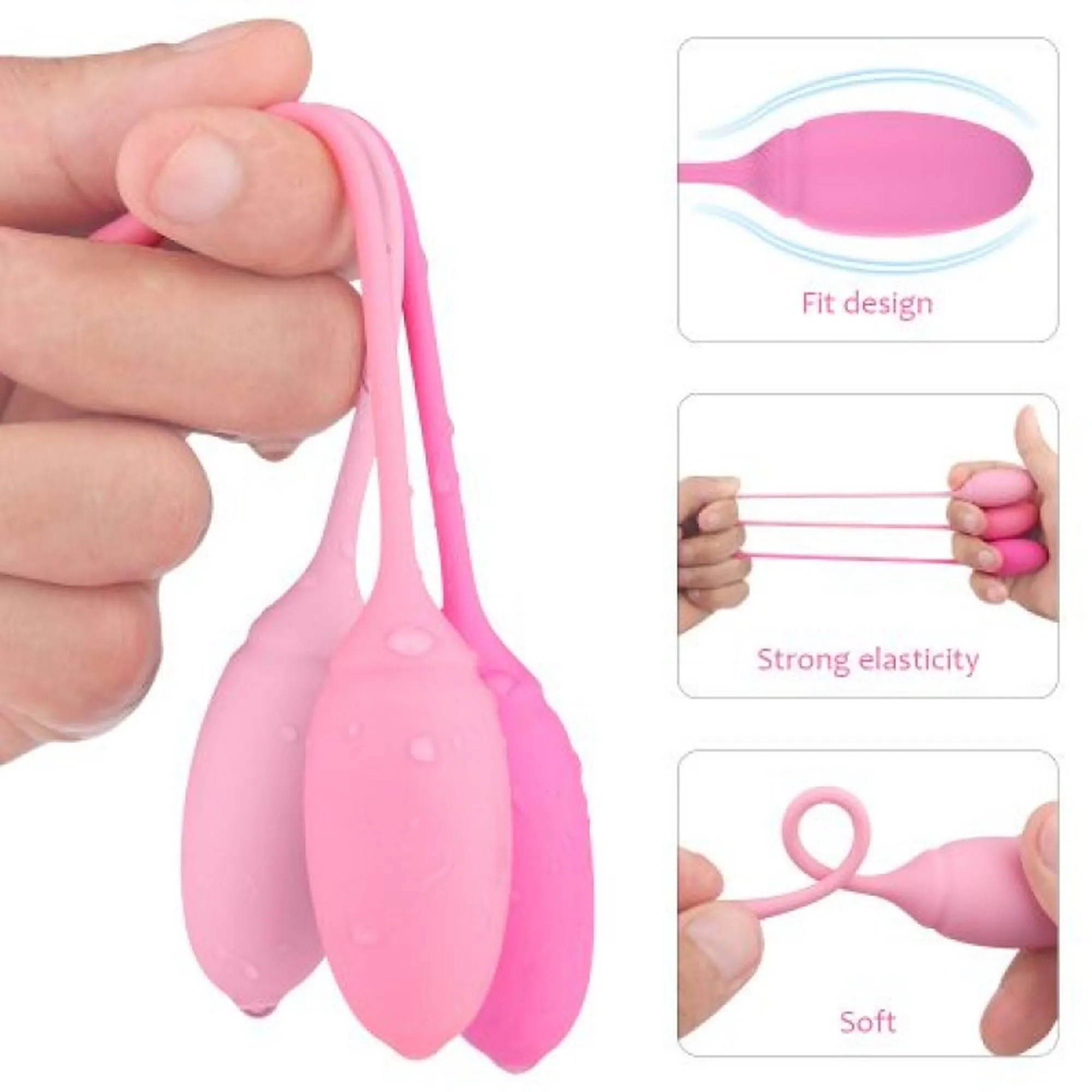 Набір вагінальних кульок Toyz4lovers Palline Vaginali, 3 шт (рожевий)