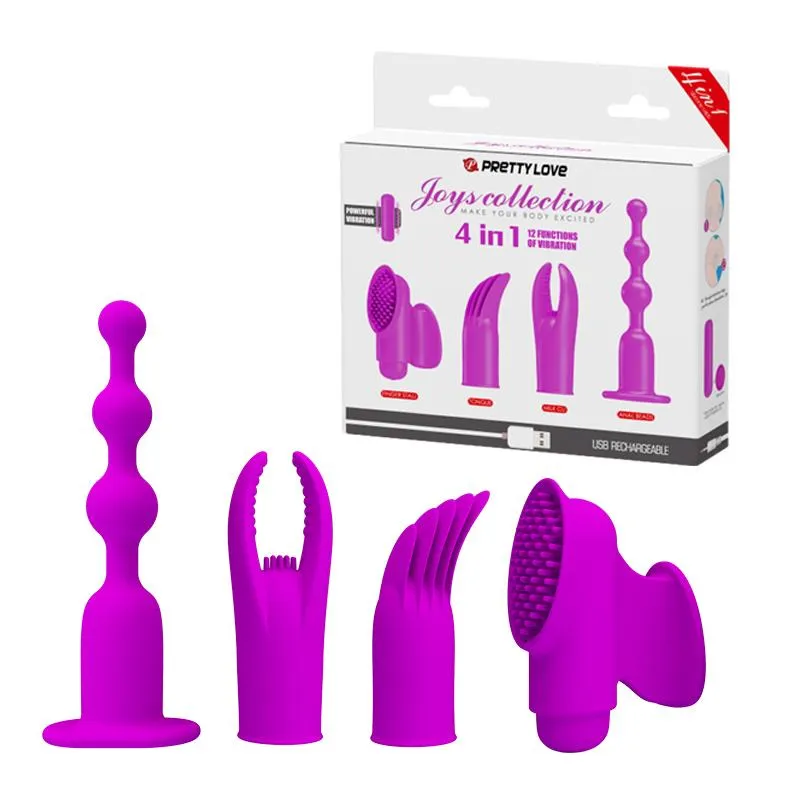 Набір вібраторів Pretty Love Toys Collection 4 in 1 (фіолетовий)