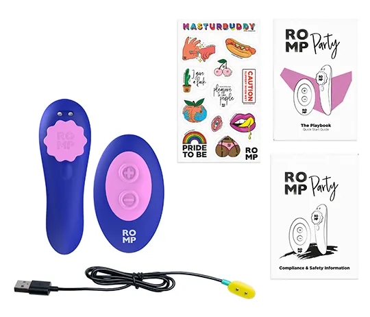 Romp Party Romp - Wibrator do majtek, Fioletowy, 8.7 cm