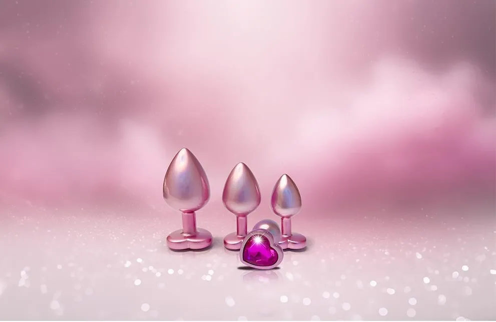 Анальная пробка Gleaming Love Pearl Pink Plug M, 8.3 см (розовый)