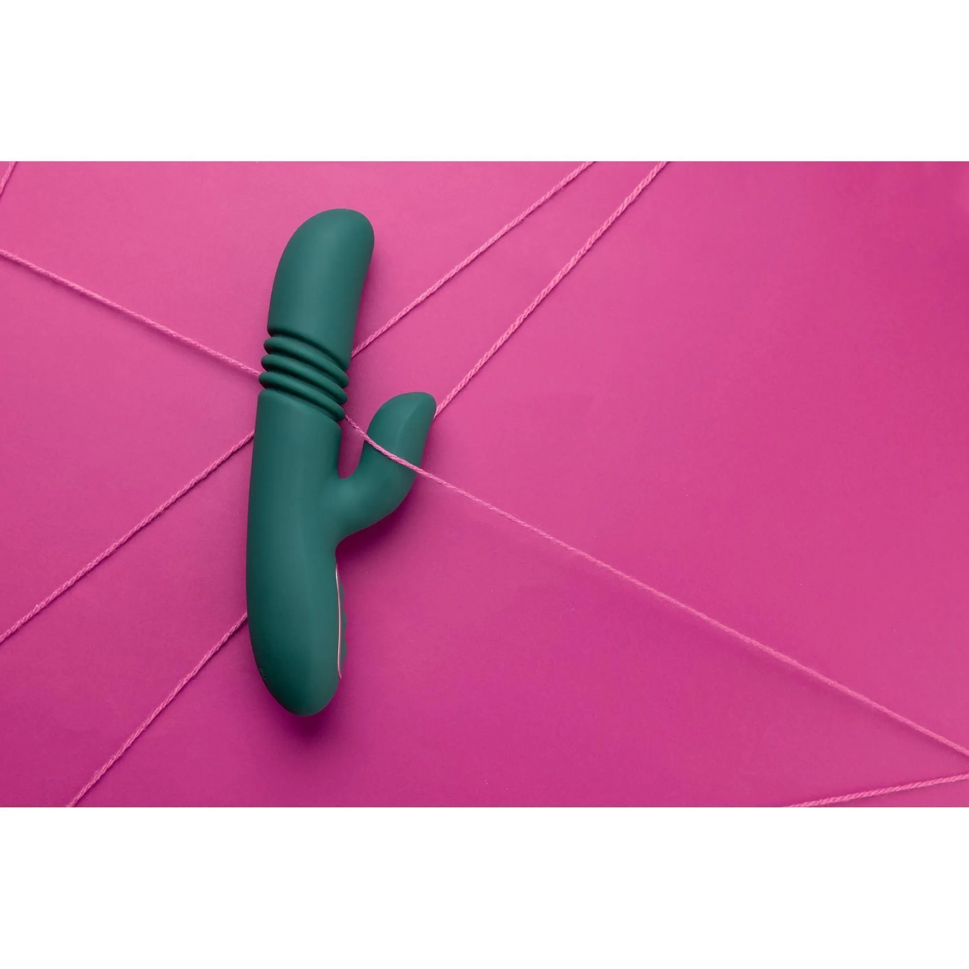 Loveline Thrusting - Wibrator królik, Zielony, 20.5 cm