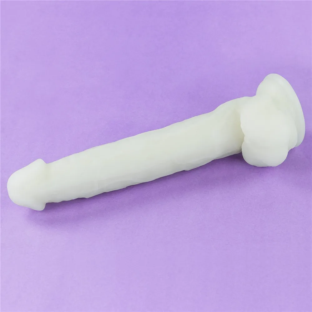 Неоновый фаллоимитатор LoveToy Lumino Play, 26,9 см (голубой)