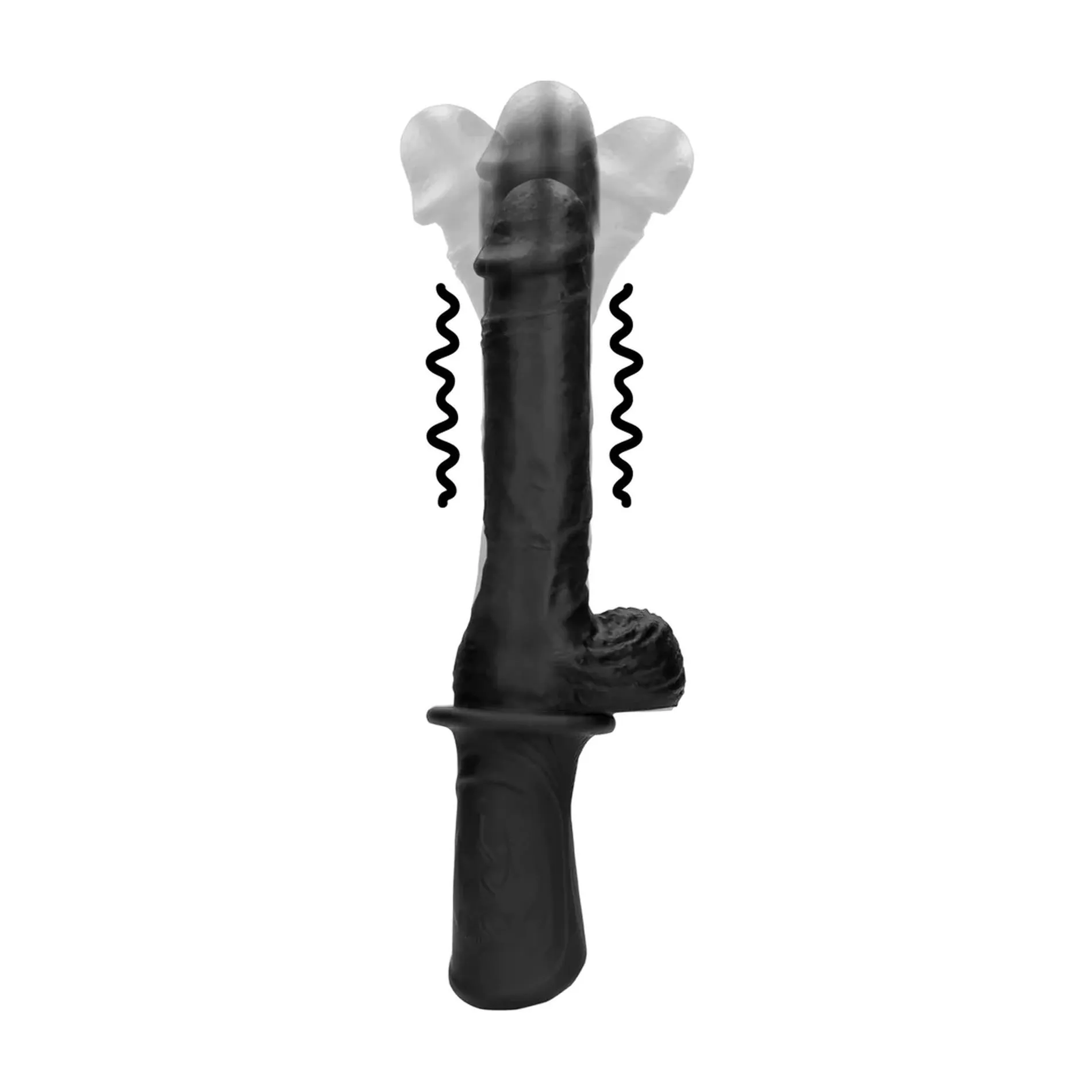 Ouch! Hand Held Liquid Sex Machine - Maszyna erotyczna, Czarny, 33 cm