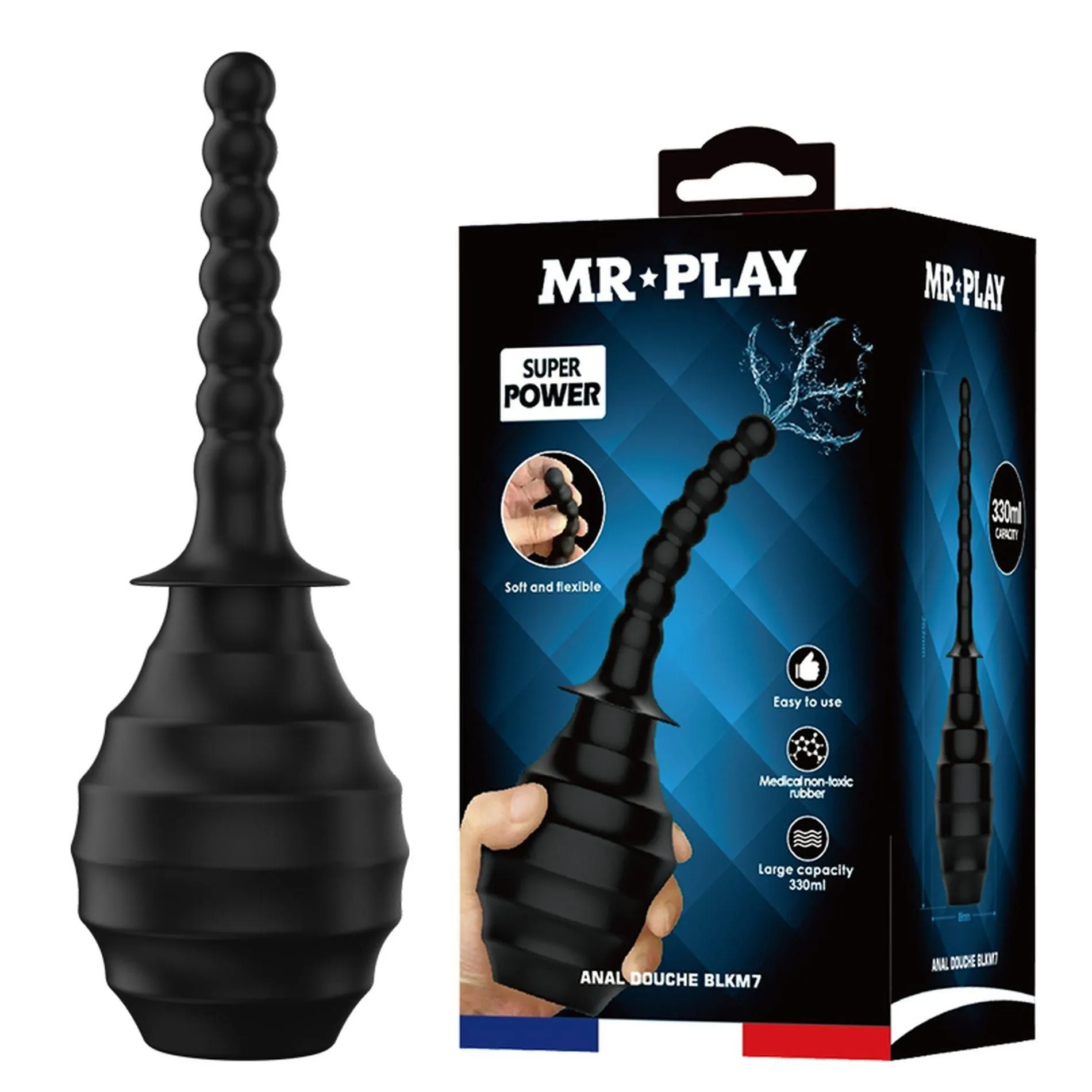 Анальний душ MR Play Anal Douche BLKM7, 330 мл (чорний)