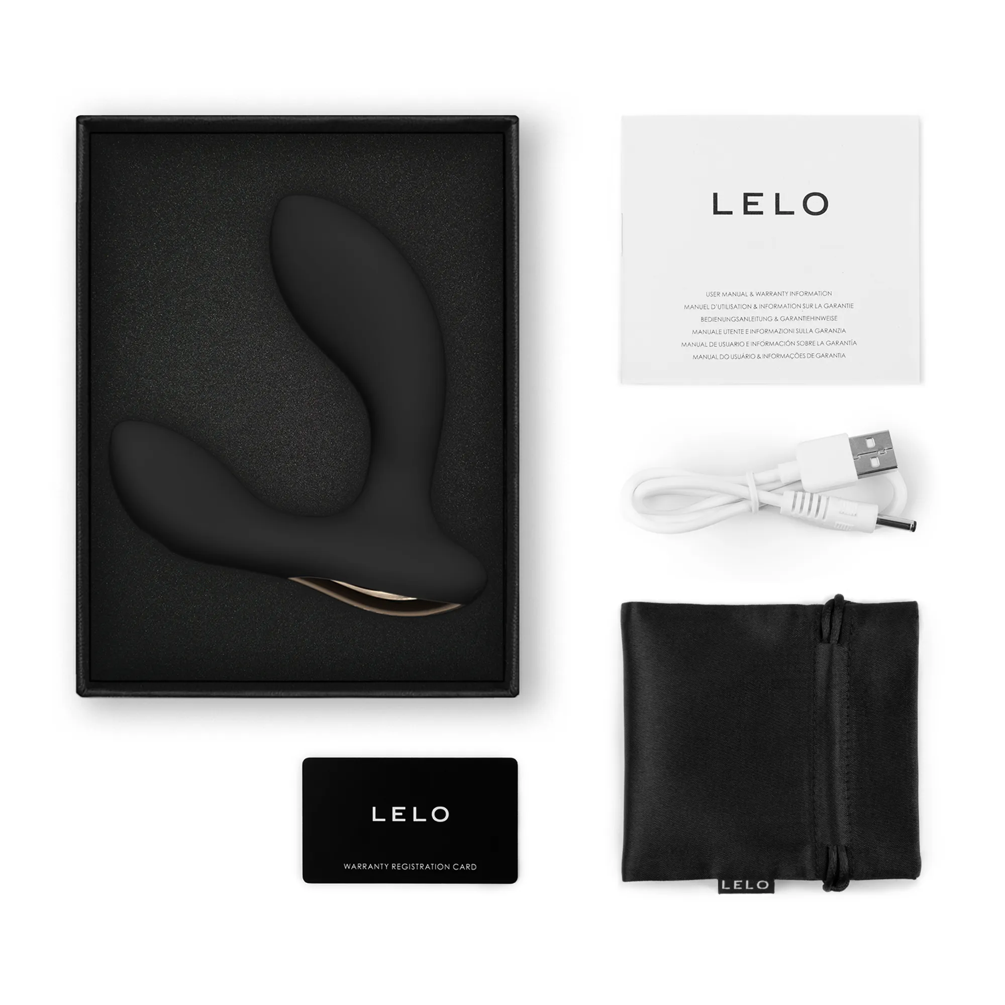 Стимулятор простаты LELO Hugo 2 App, 10,7 см (черный)