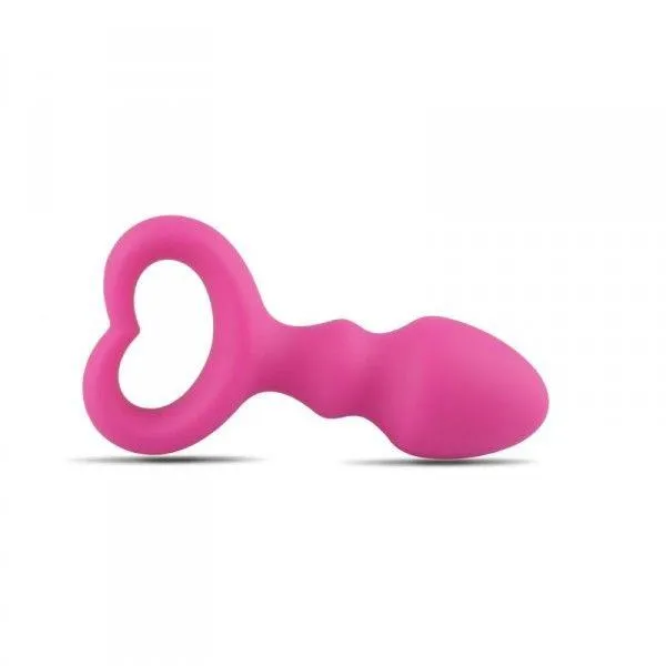 Анальна пробка Toyz4lovers Heart Clip Tip, 9 см (рожевий)