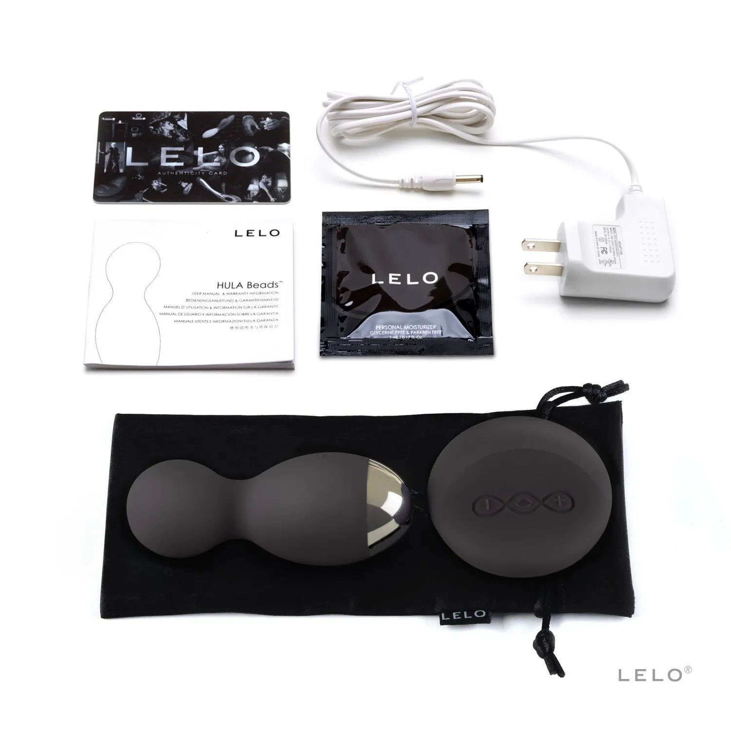 Lelo Hula Beads - Kulki gejszy, Czarny, 9 cm