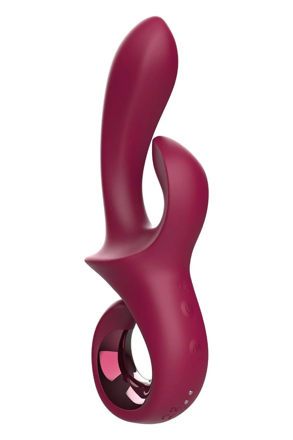 Dreamtoys Glam Duo Vibrator - Wibrator królik, Bordоwy, 22.7 cm