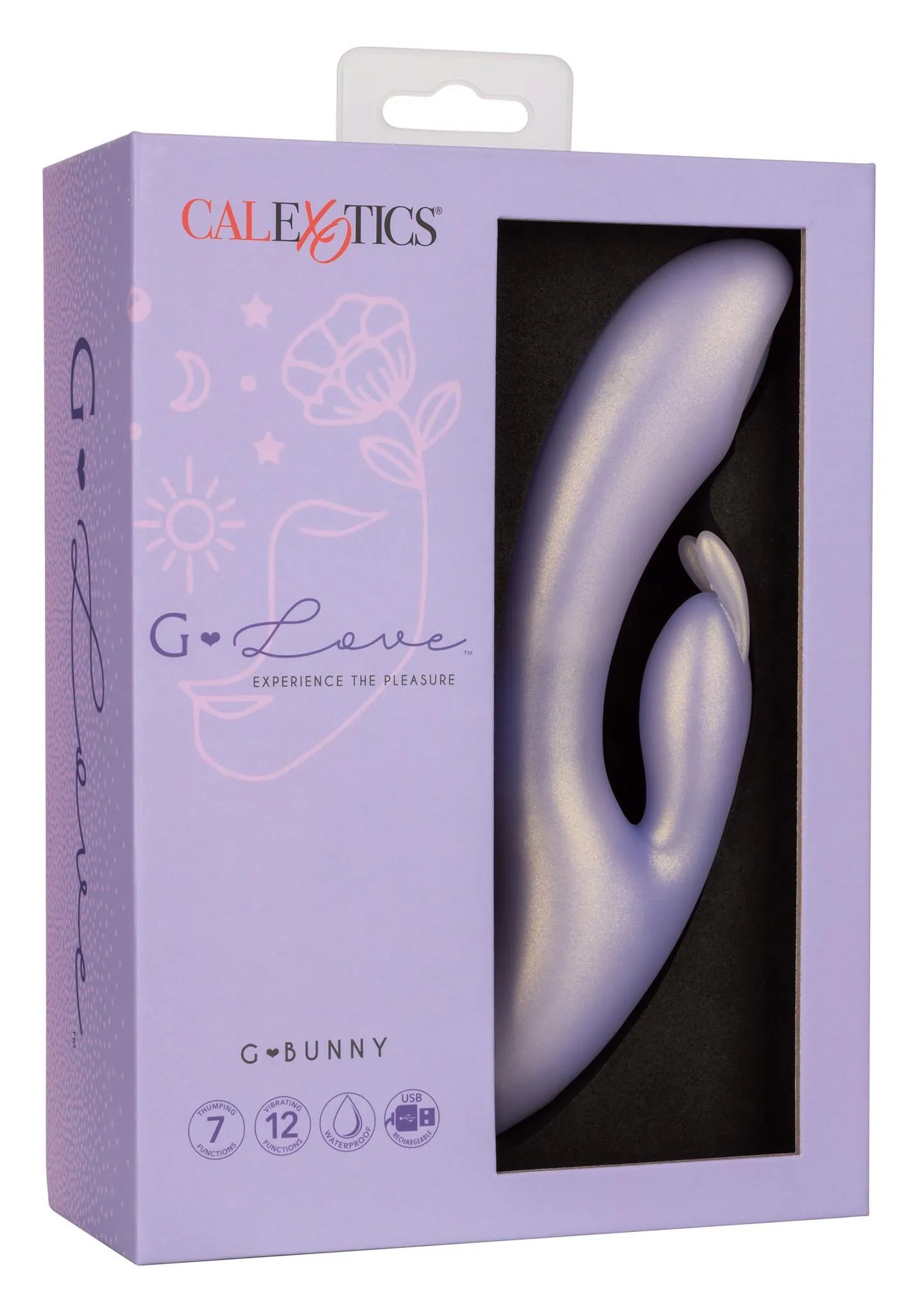 CalExotics G-Love G-Bunny - Wibrator królik, Fioletowy, 19 cm
