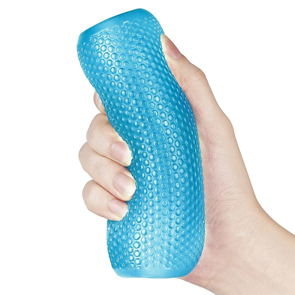 Lovetoy Training Master Double Side Stroker - Masturbator, Niebieski, 12.5 cm