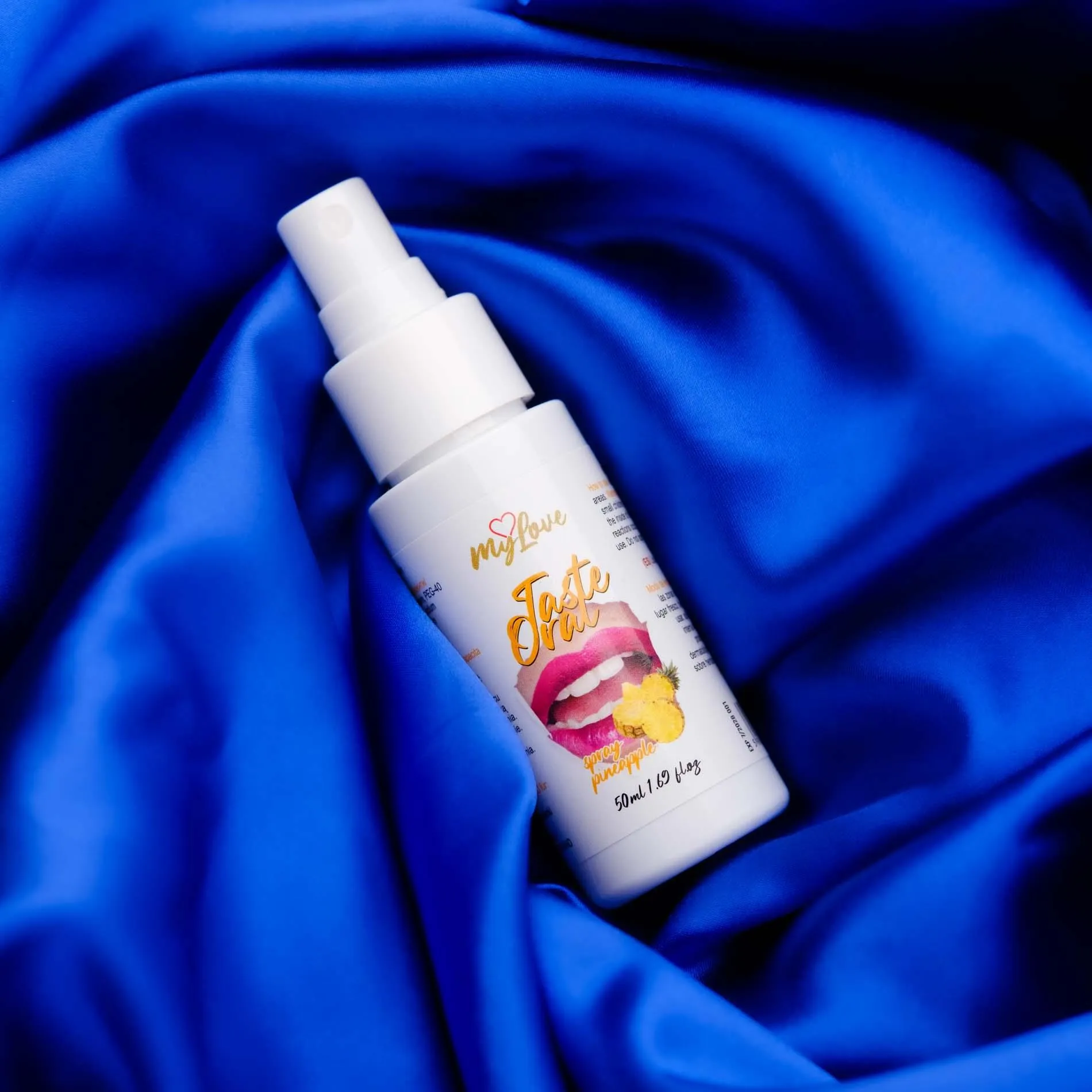 MyLove Taste Oral Spray Pineapple - Spray do seksu oralnego, Ananas, 50 ml