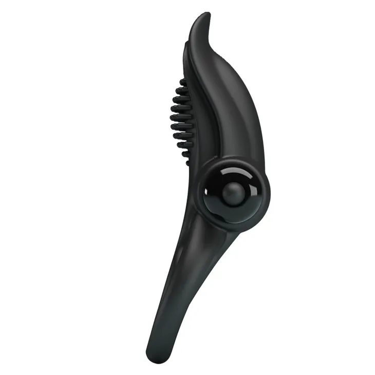 Эрекционное кольцо на пенис с вибрацией Pretty Love Vibro Penis Ring, 11,3 см (черный)