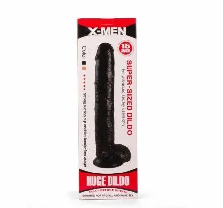 X-Men X-Men - Dildo, Czarny, 38 cm