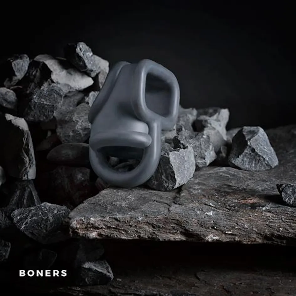 Эрекционное кольцо Boners Liquid Silicone Ball Splitter, 7 см (серый)