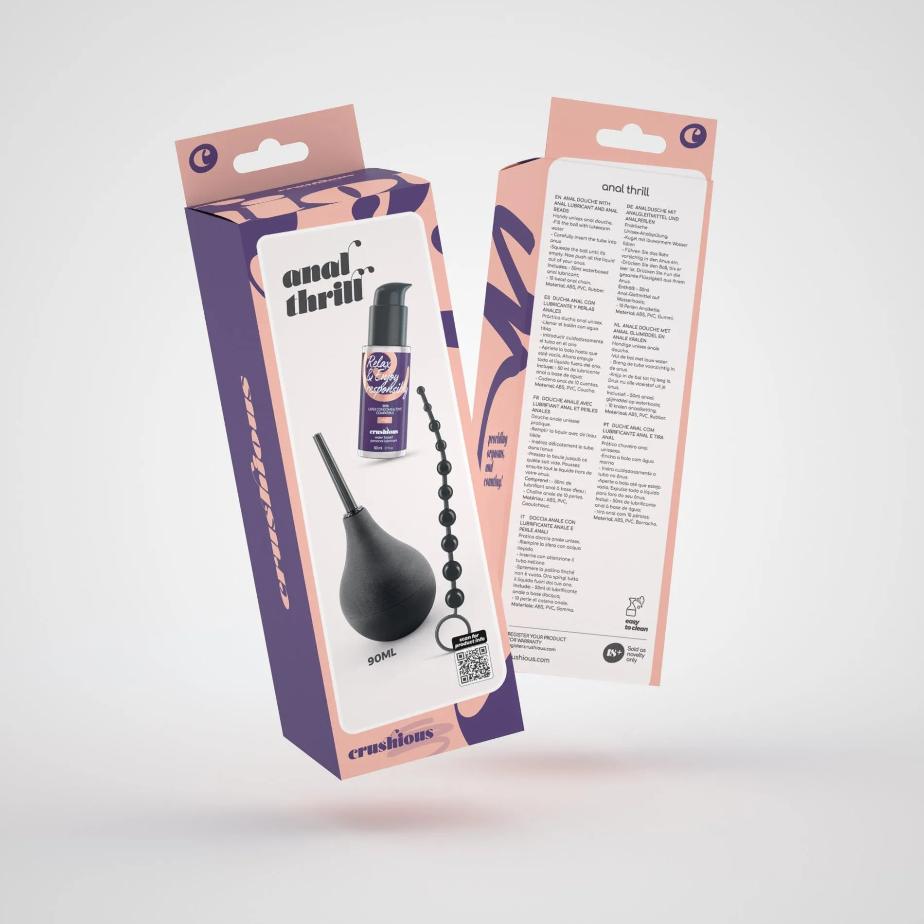 Crushious Anal Thrill - Zestaw, Czarny, 50 ml