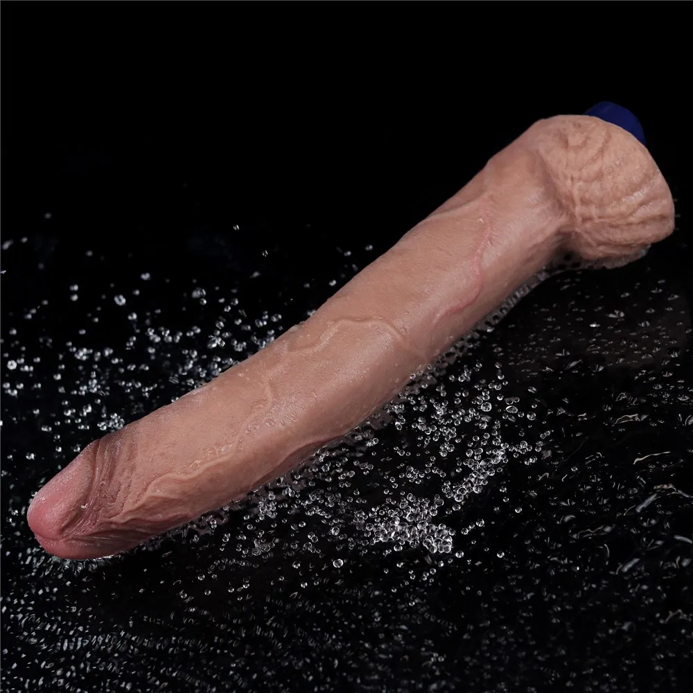Lovetoy Real Softee - Realistyczny wibrator, Brązowy, 27 cm