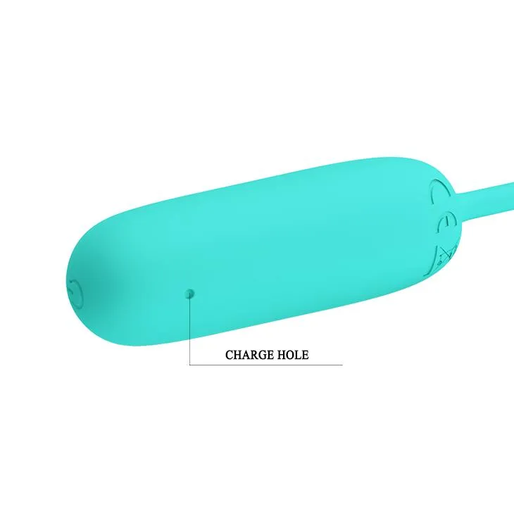Pretty Love Joyce - Wibrujące jajko, Turkus, 18 cm