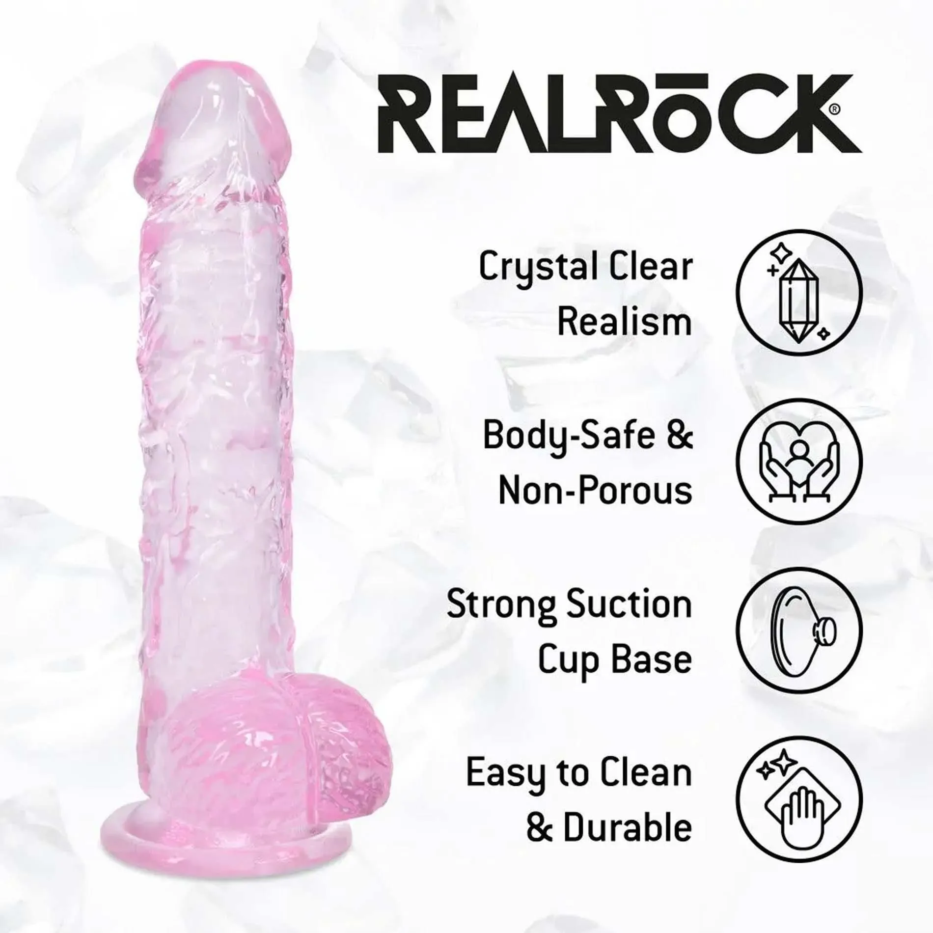 Фалоімітатор RealRock Realistic 5", 12.7 см (рожевий)