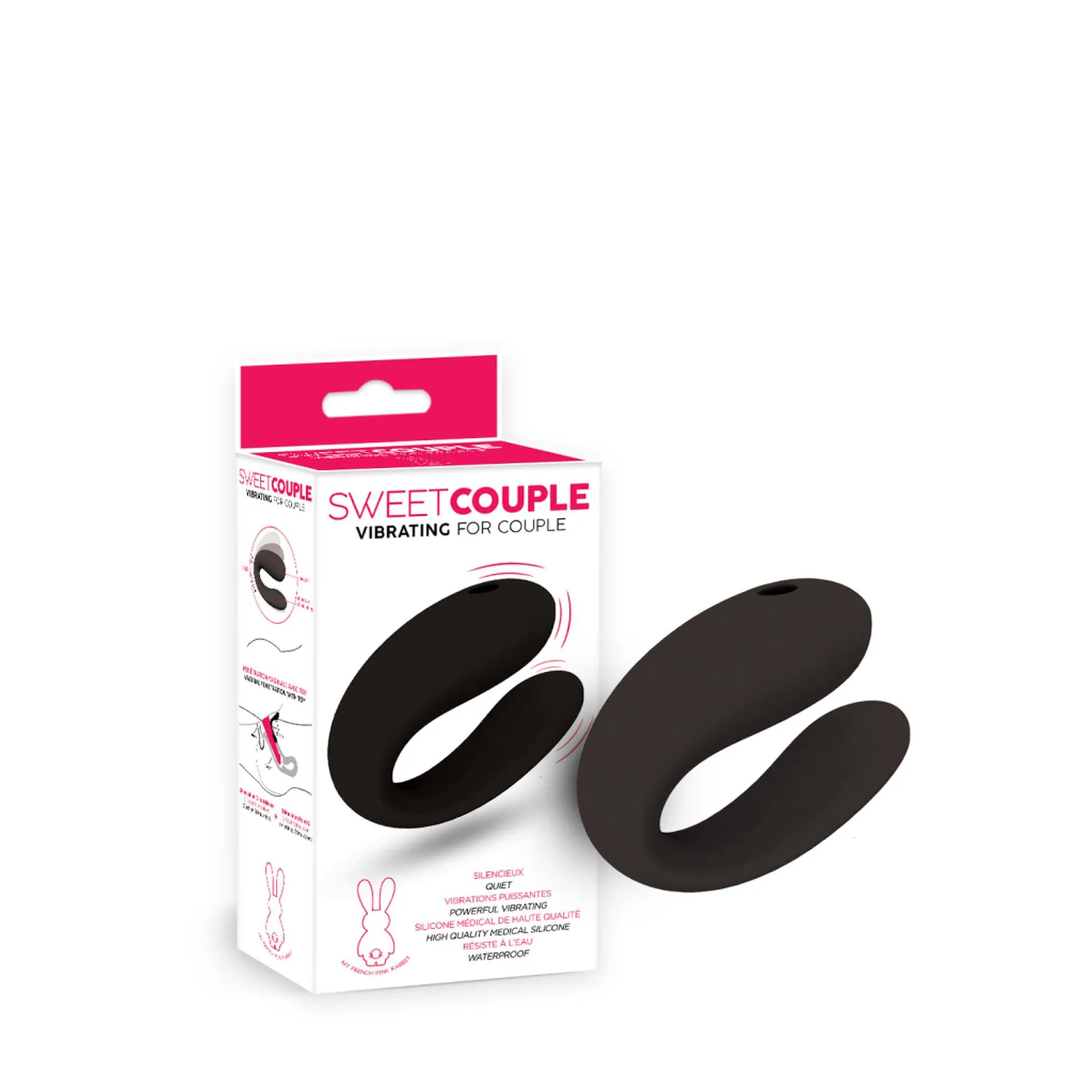 Вибратор Clara Morgane Sweet Couple, 6.8 см (черный)