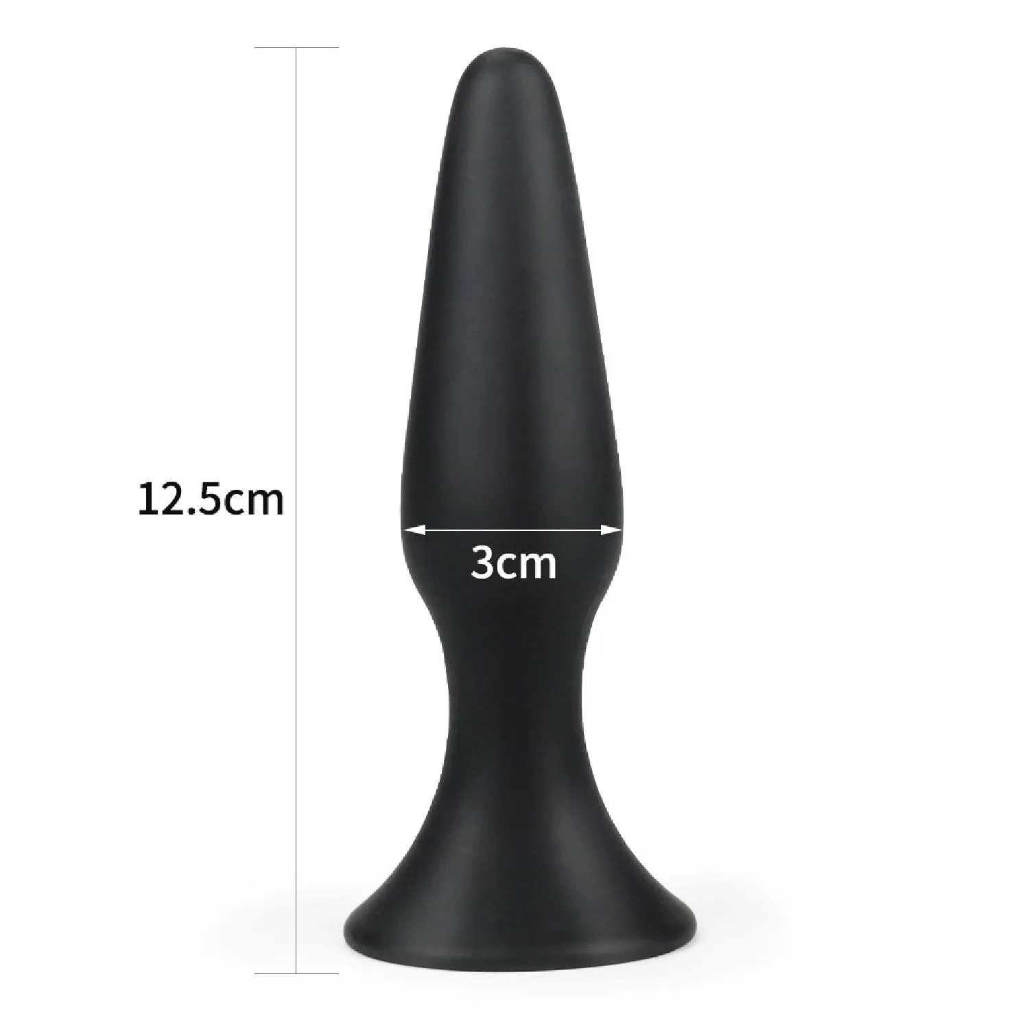 Lovetoy Lure Me Large - Korek analny, Czarny, 12, 5 cm