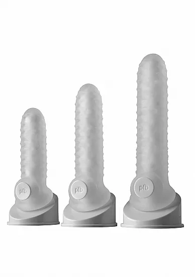 Насадка на пенис Perfect Fit Fat Boy Micro Rib SilaSkin, 19 см (прозрачный)