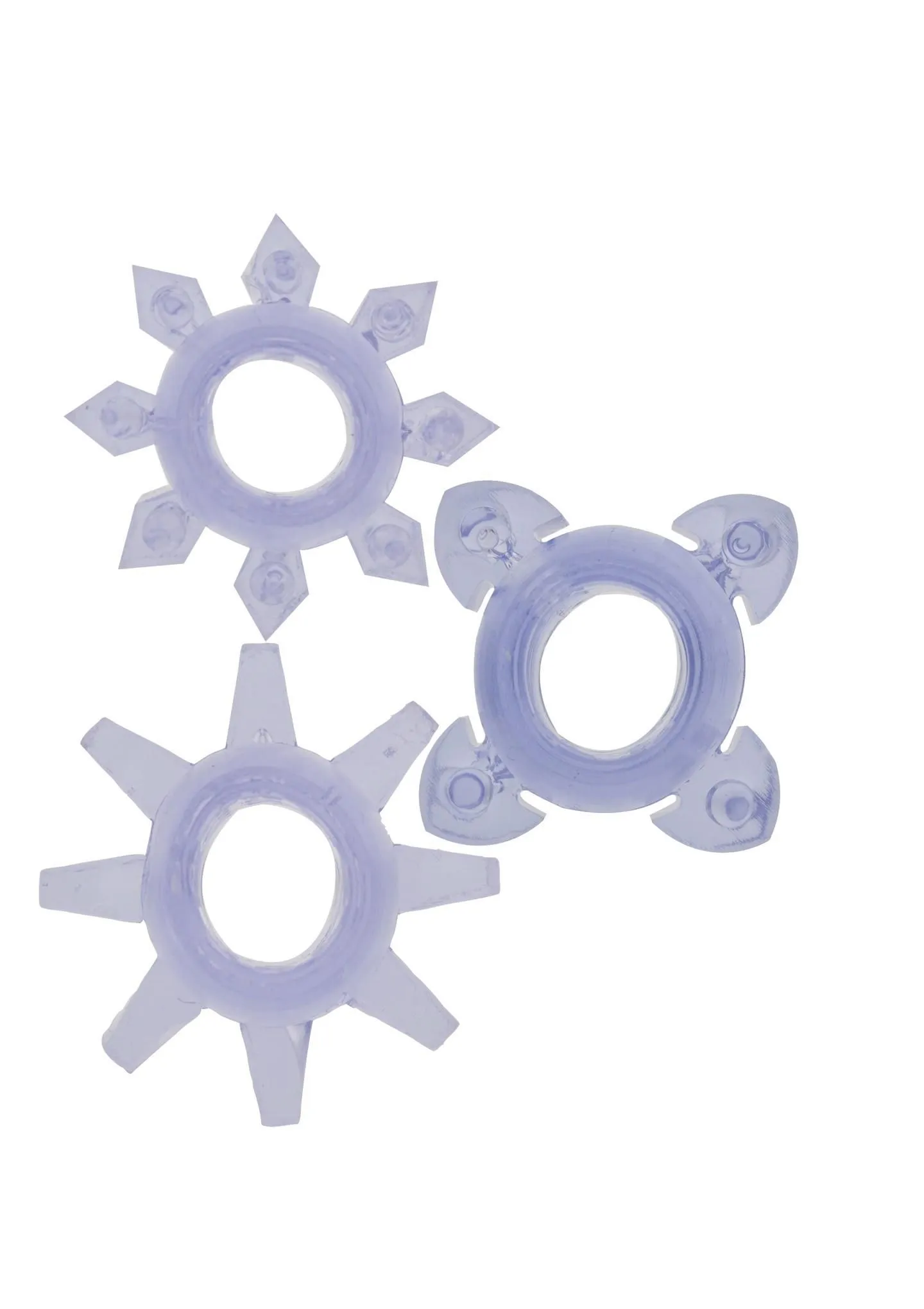 Эрекционное кольцо ToyJoy Tickle C-Rings, 3 шт (фиолетовый)