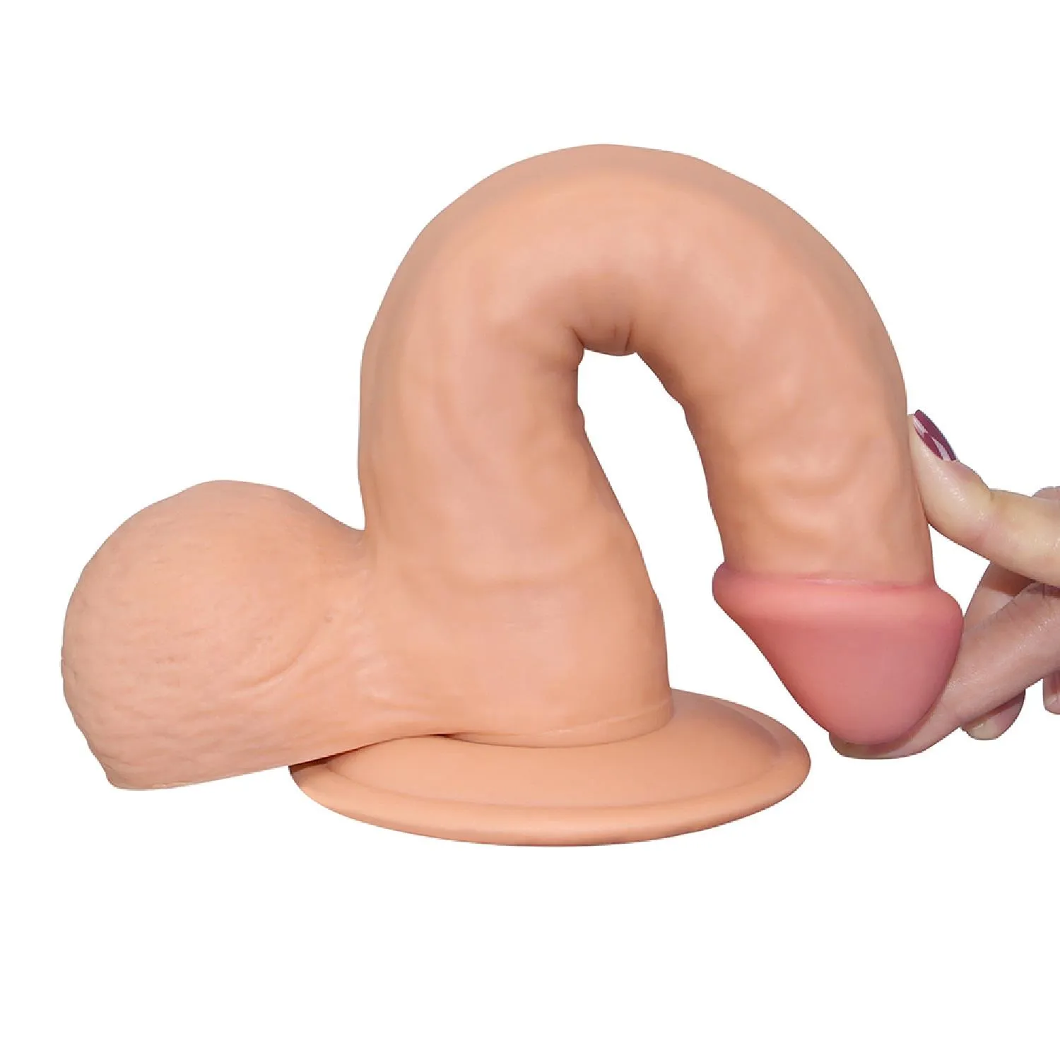 Lovetoy The Ultra Soft Dude - Dildo waginalne, W kolorze cielistym, 20 cm