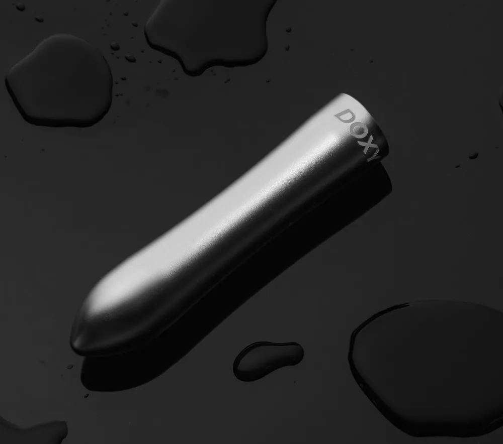 Doxy Bullet - Wibrator, Srebro, 12 cm