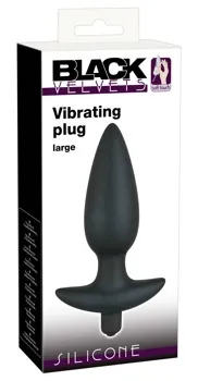 Black Velvets Orion Black Velvet - Korek analny z wibracjami, Czarny, 17 cm