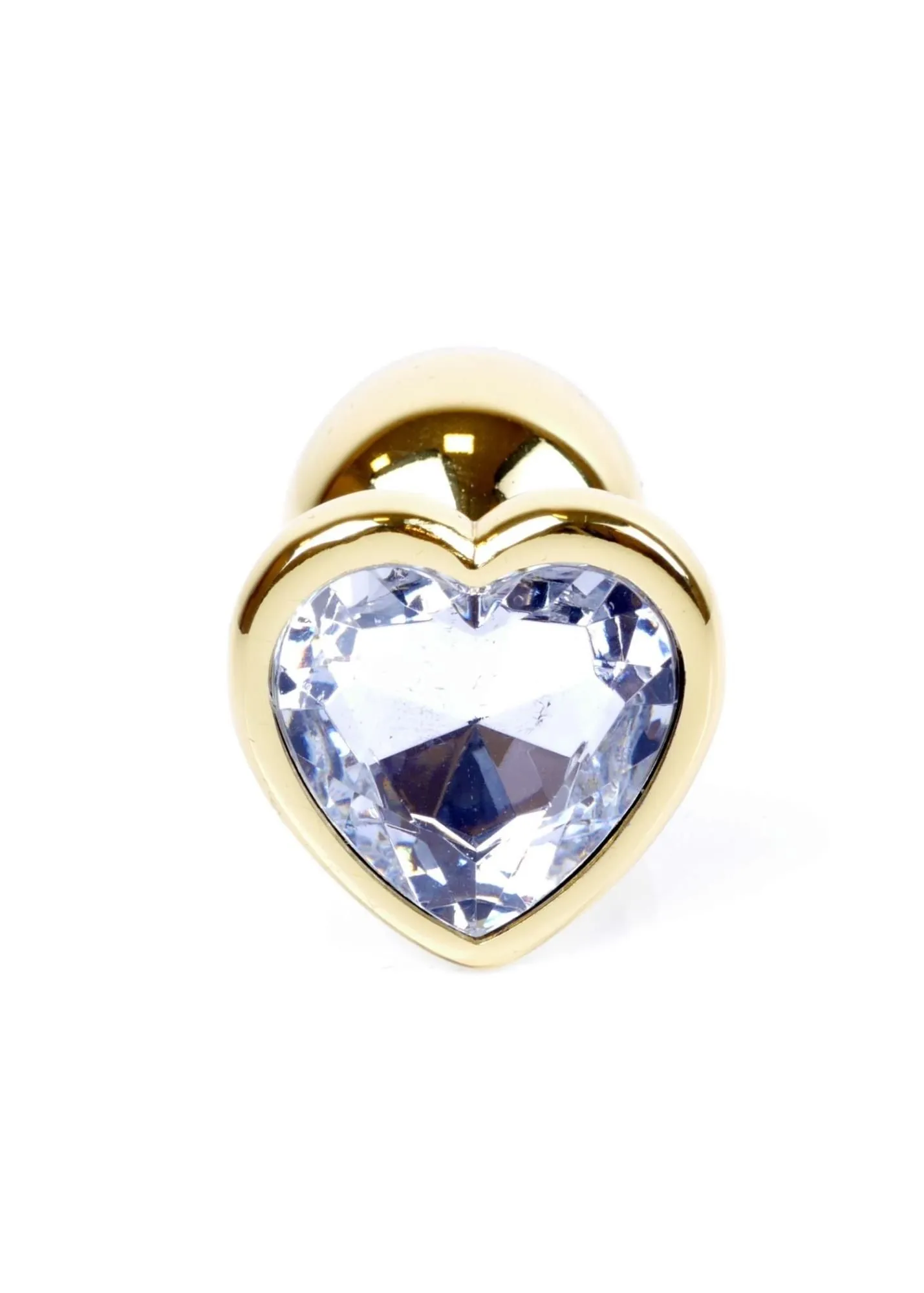 Анальна пробка з кристалом Boss Jewellery, 7 см (золотий)