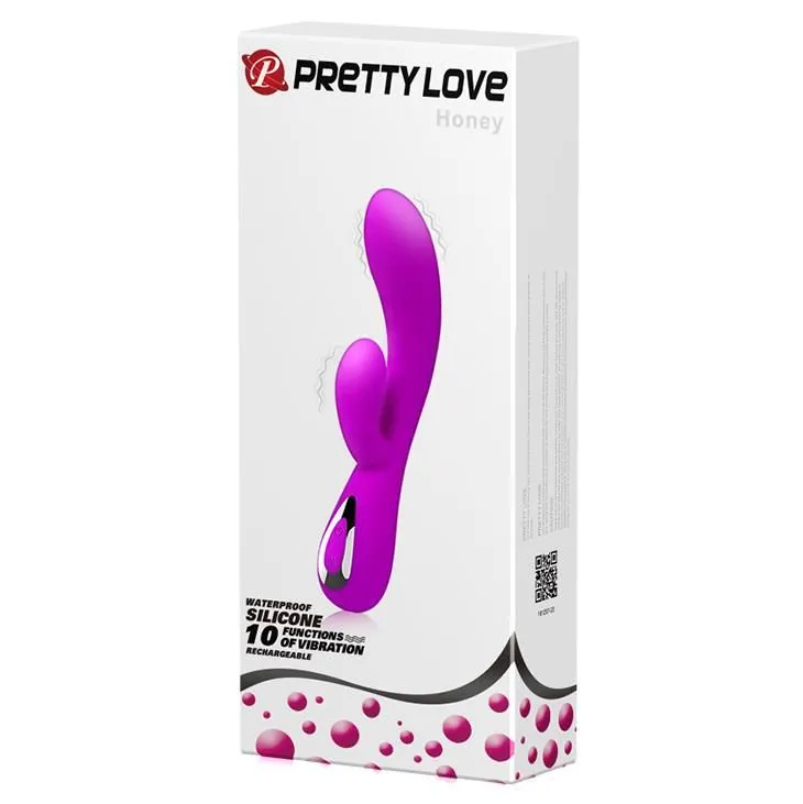 Вибратор-кролик Pretty Love Honey, 19 см (фиолетовый)
