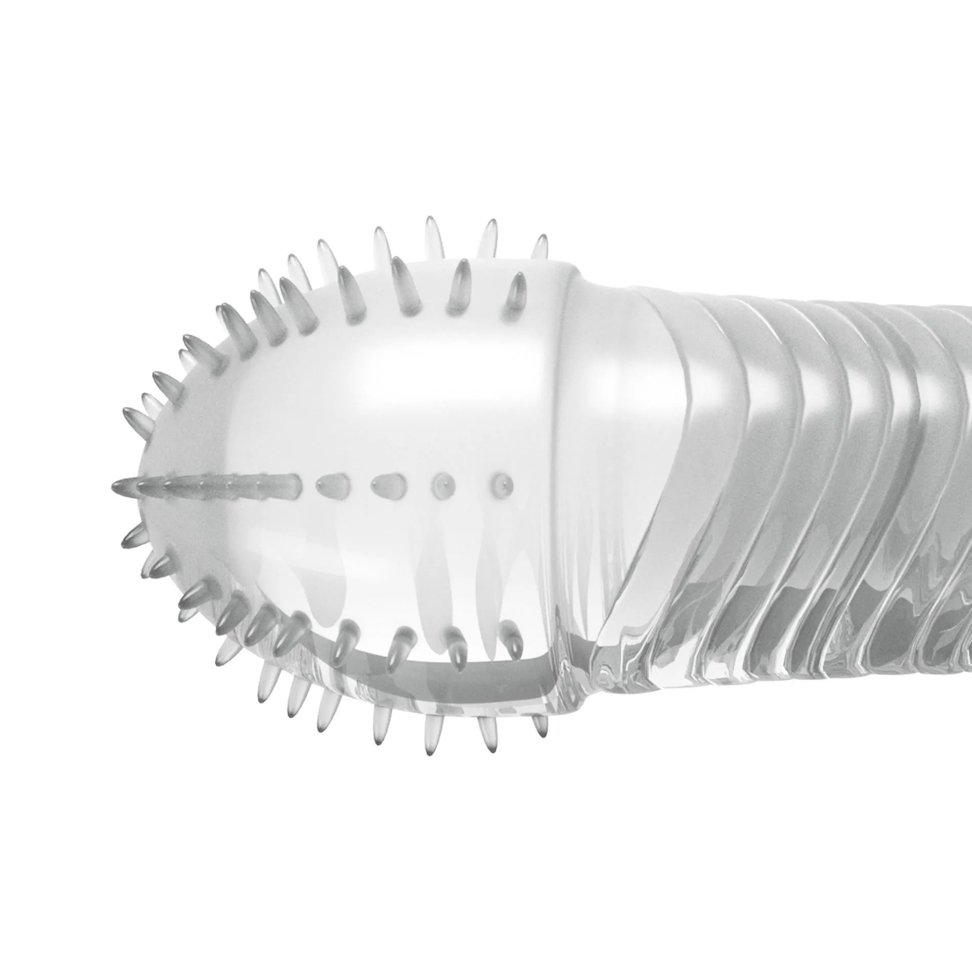Насадка на пенис Crushious Ribbed Penis Sleeve, 15.5 см (прозрачный)