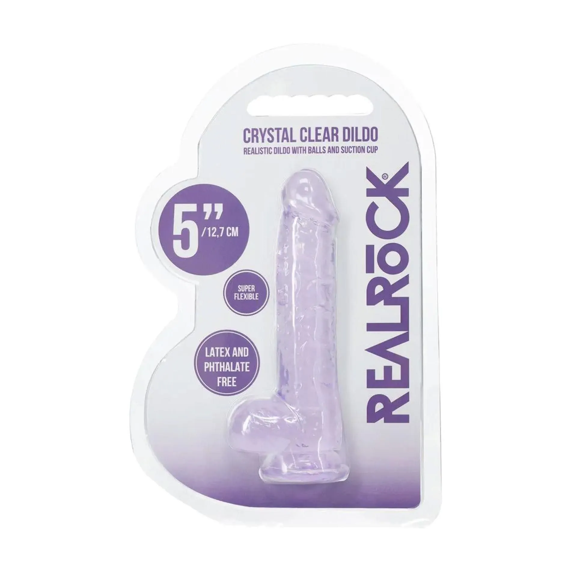 Фаллоимитатор RealRock Realistic 5", 12.7 см (фиолетовый)