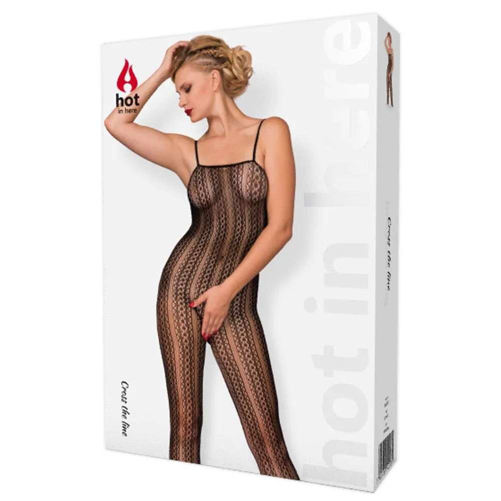 Бодистокинг Hot in Here Cross The Line, S/M/L (черный)