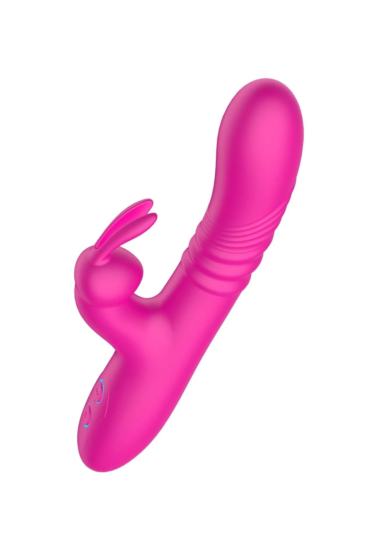 B - Series Cute Cute Rabbit - Wibrator królik, Różowy, 24 cm