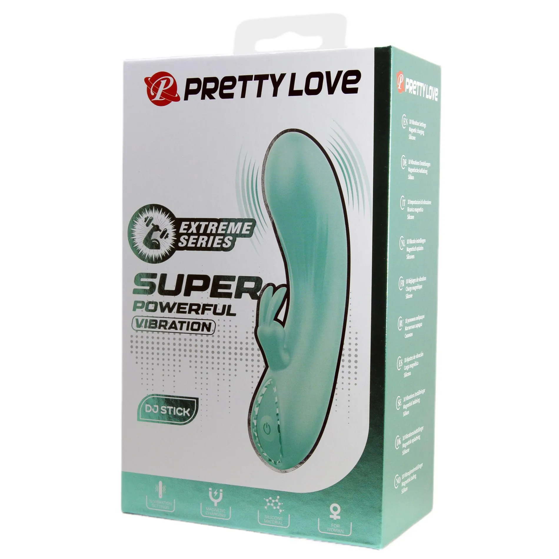 Вібратор-кролик Pretty Love DJ Stick, 12.7 см (зелений)